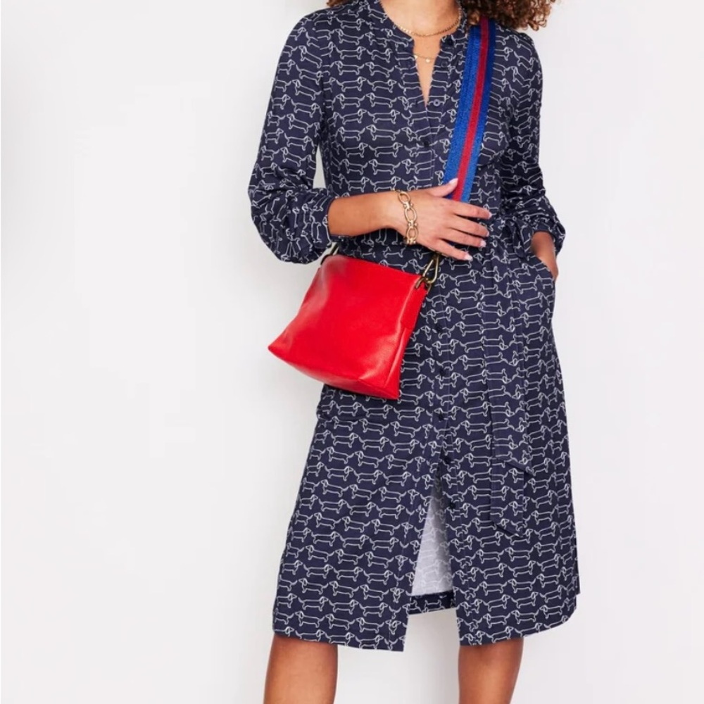 Boden Navy Dachshund Dress